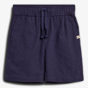 Baggy Linen Shorts - Tween - Navy | 100413 Noah