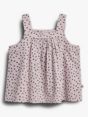 Flower Print top - Tween - Purple Flower | 100426 Annie