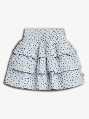 Flower Print Ruffle Skirt - Blue Flower | 100303 Annie