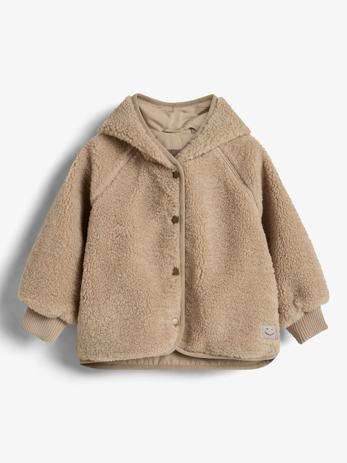 Hooded Teddy Jacket - Little - Beige