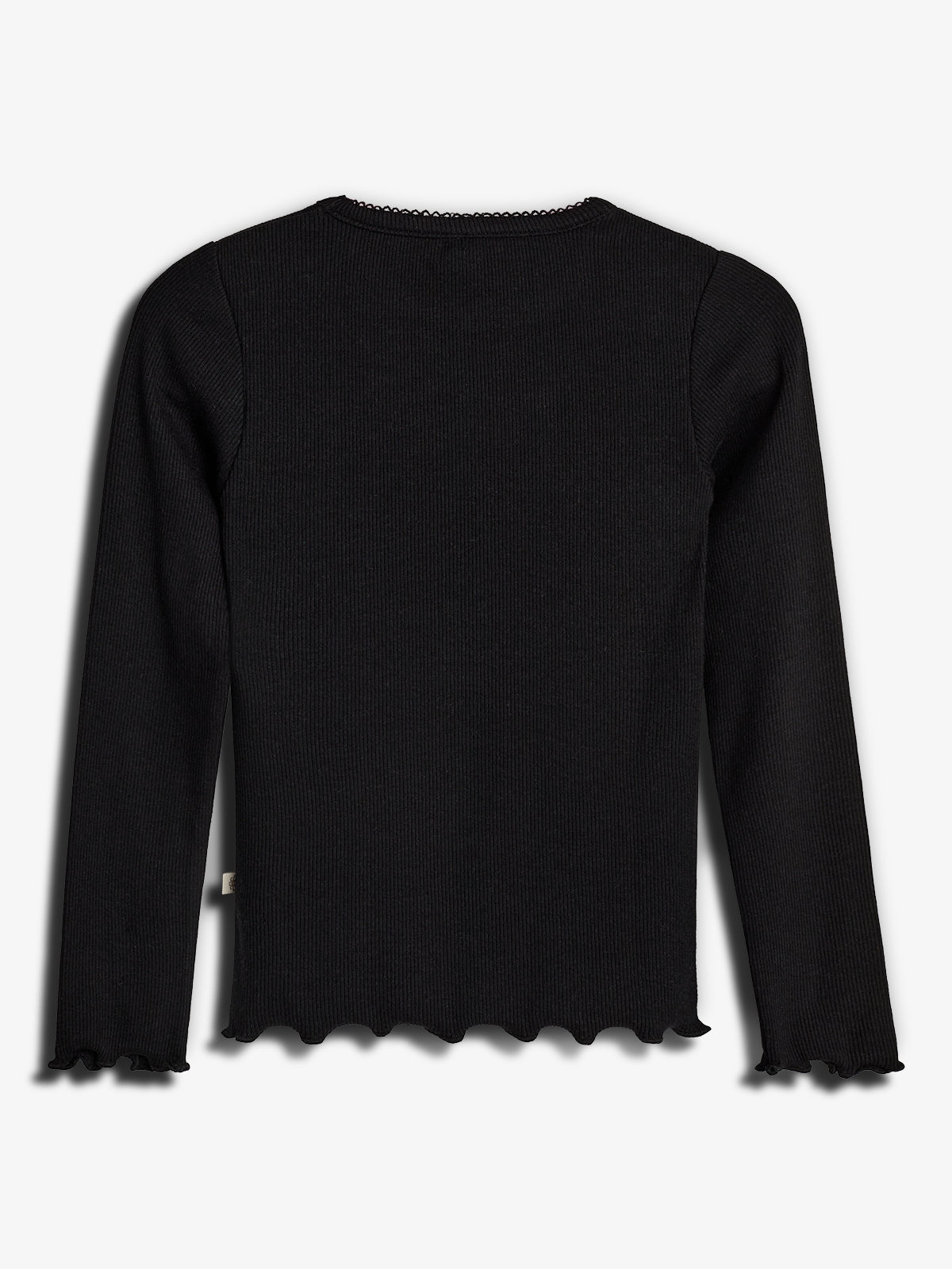 Modal Rib Long Sleeve T-shirt - Black | 100317 Fiona