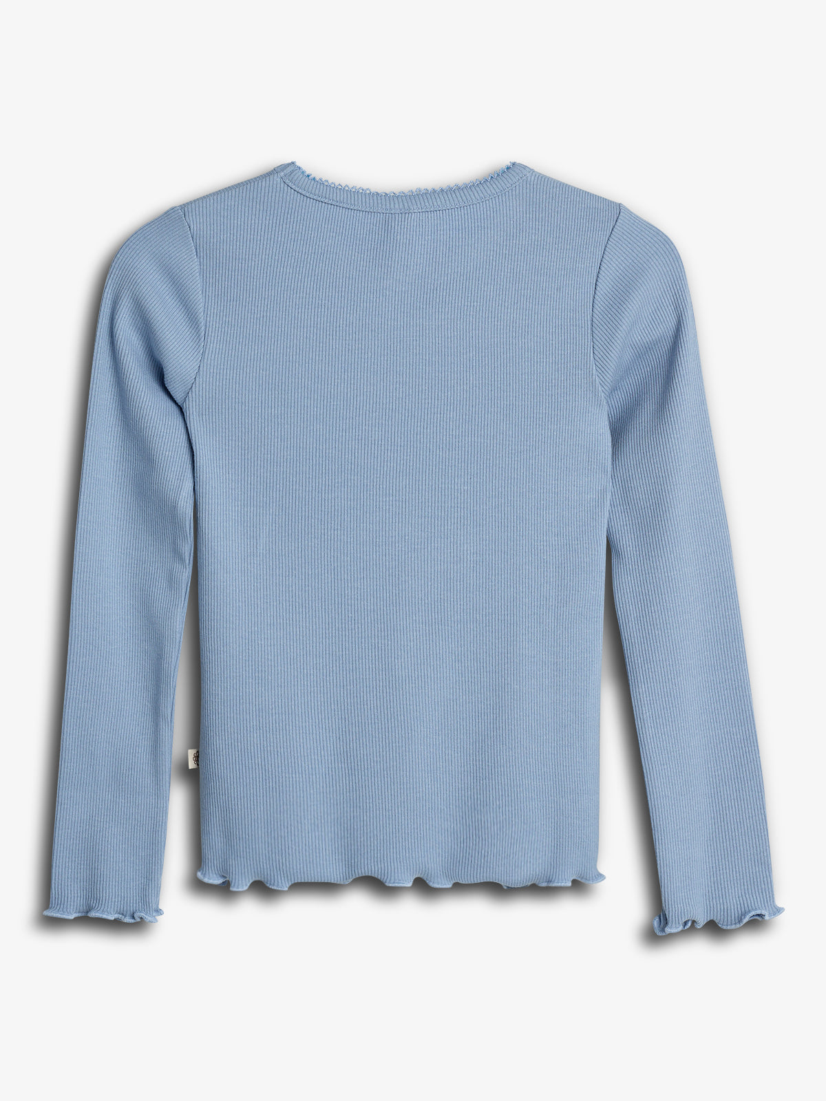 Modal Rib Long Sleeve T-shirt - Blue | 100318 Fiona