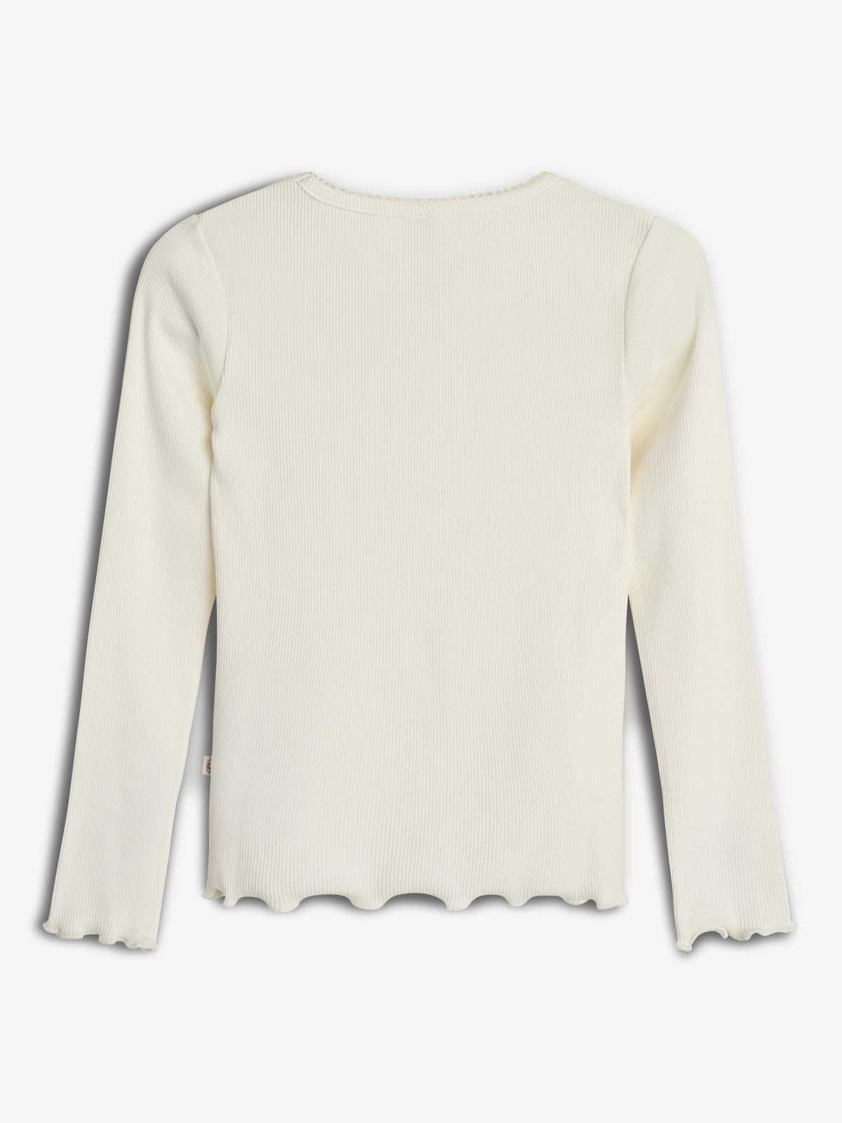 Modal Rib Long Sleeve T-shirt - Off White | 100319 Fiona