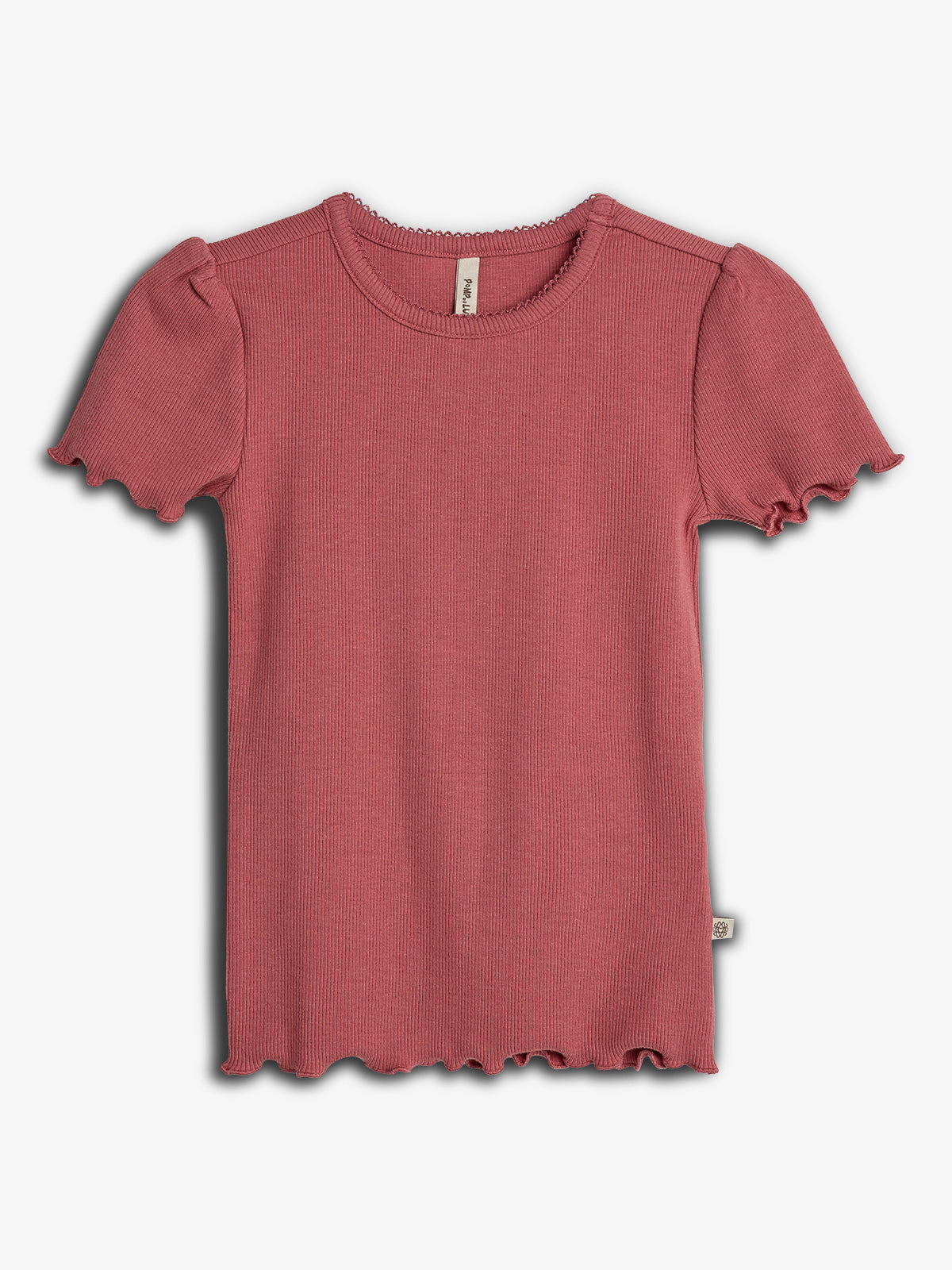Modal Rib Short Sleeve T-shirt - Blush | 100320 Fiona