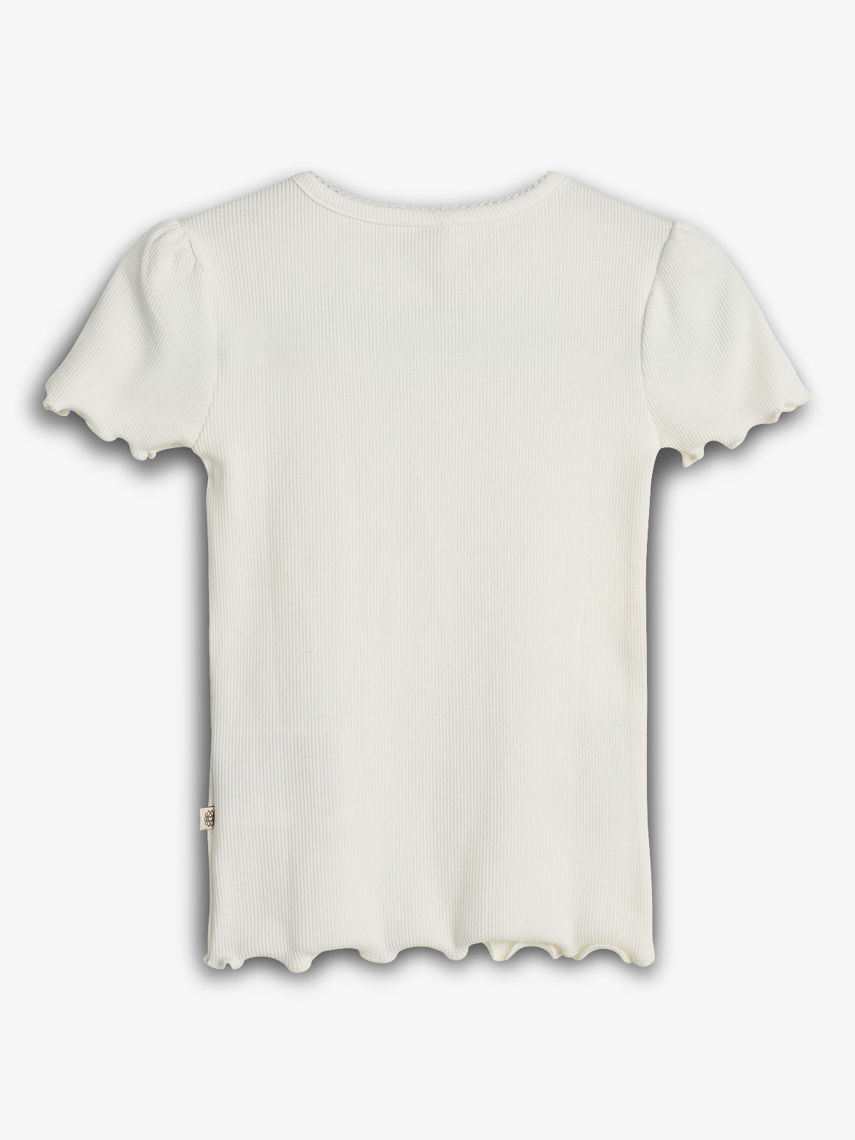 Modal Rib Short Sleeve T-shirt - Off White | 100323 Fiona