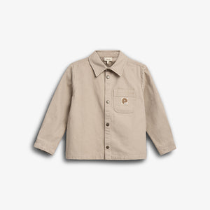 Canvas Overshirt - Kids - Greige | 100127 Dereck