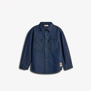 Denim Shirt - Kids - Dark Blue Denim | 100176 Delhi
