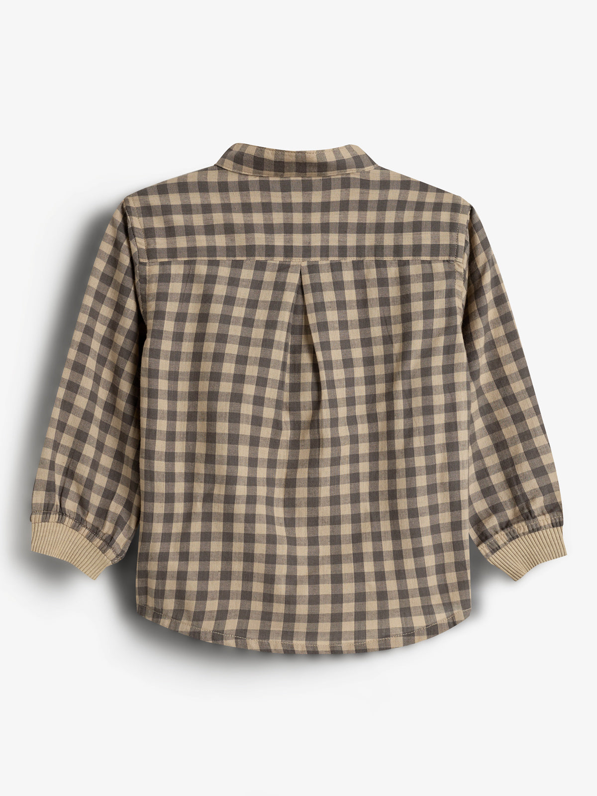 Gingham Cotton Shirt - Little - Grey/Beige