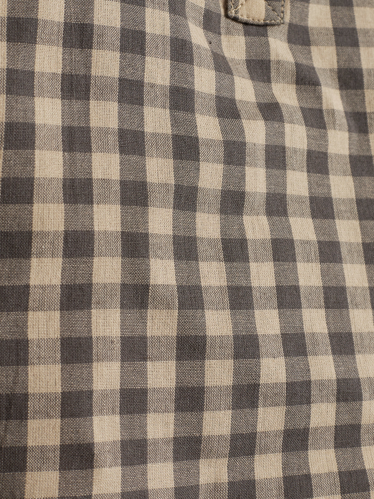 Gingham Cotton Shirt - Little - Grey/Beige