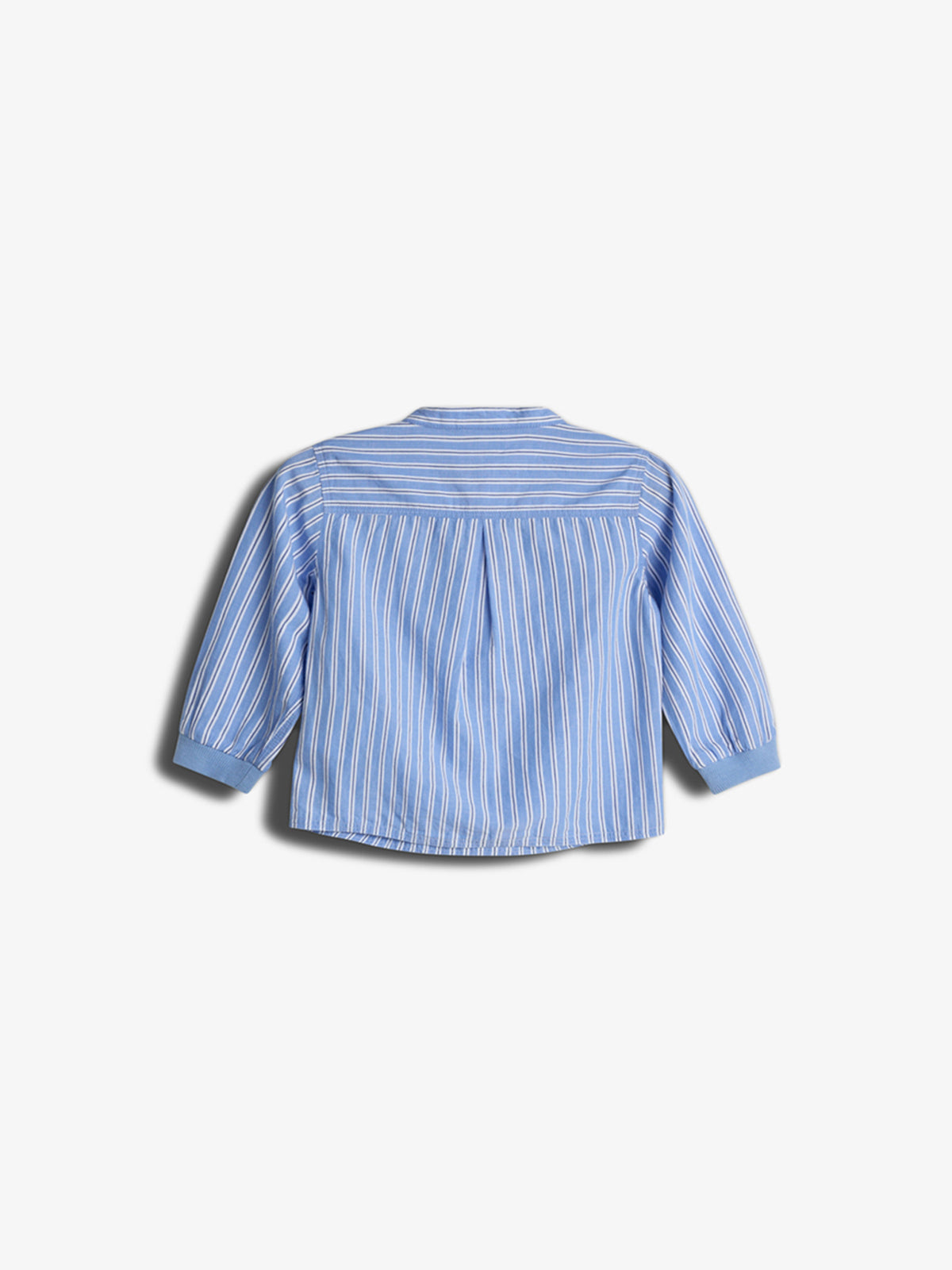 Striped Mandarin Shirt - Kids - Blue Stripe | 100488 Kai