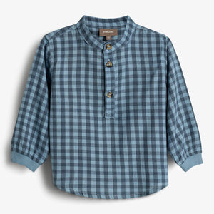 Gingham Cotton Shirt - Little - Blue