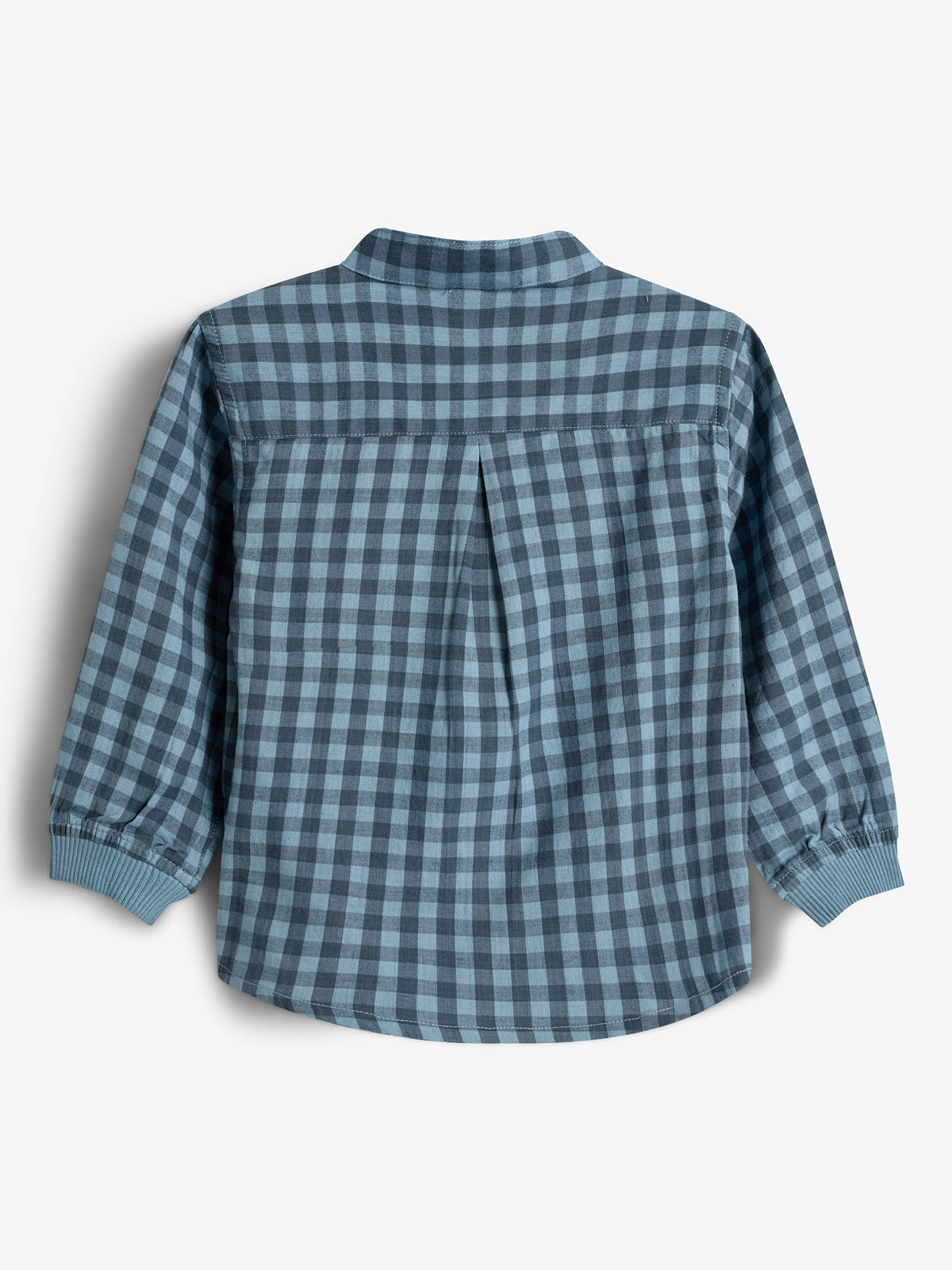 Gingham Cotton Shirt - Little - Blue