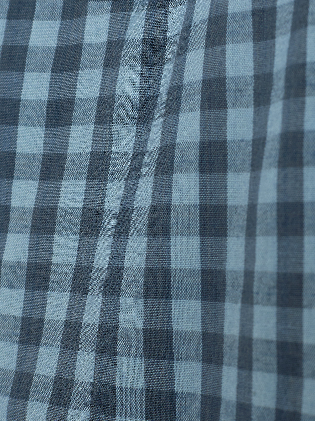 Gingham Cotton Shirt - Little - Blue