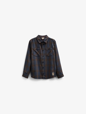 Checked Flannel Shirt - Tween - Navy Check | 100528 Henry