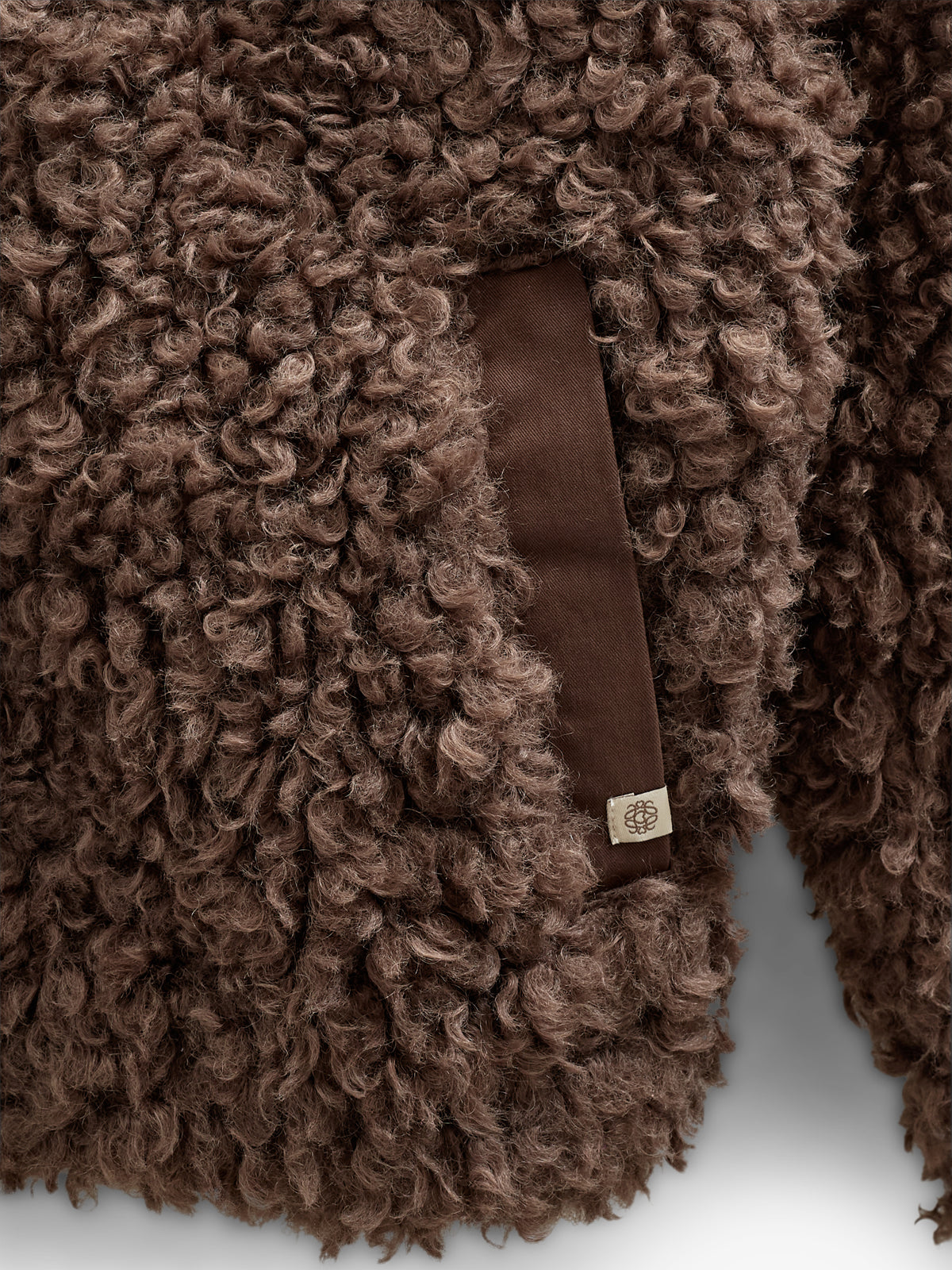 Faux Fur Hooded Jacket with Rib cuff - Kids - Chocolate | 100547 Ellie