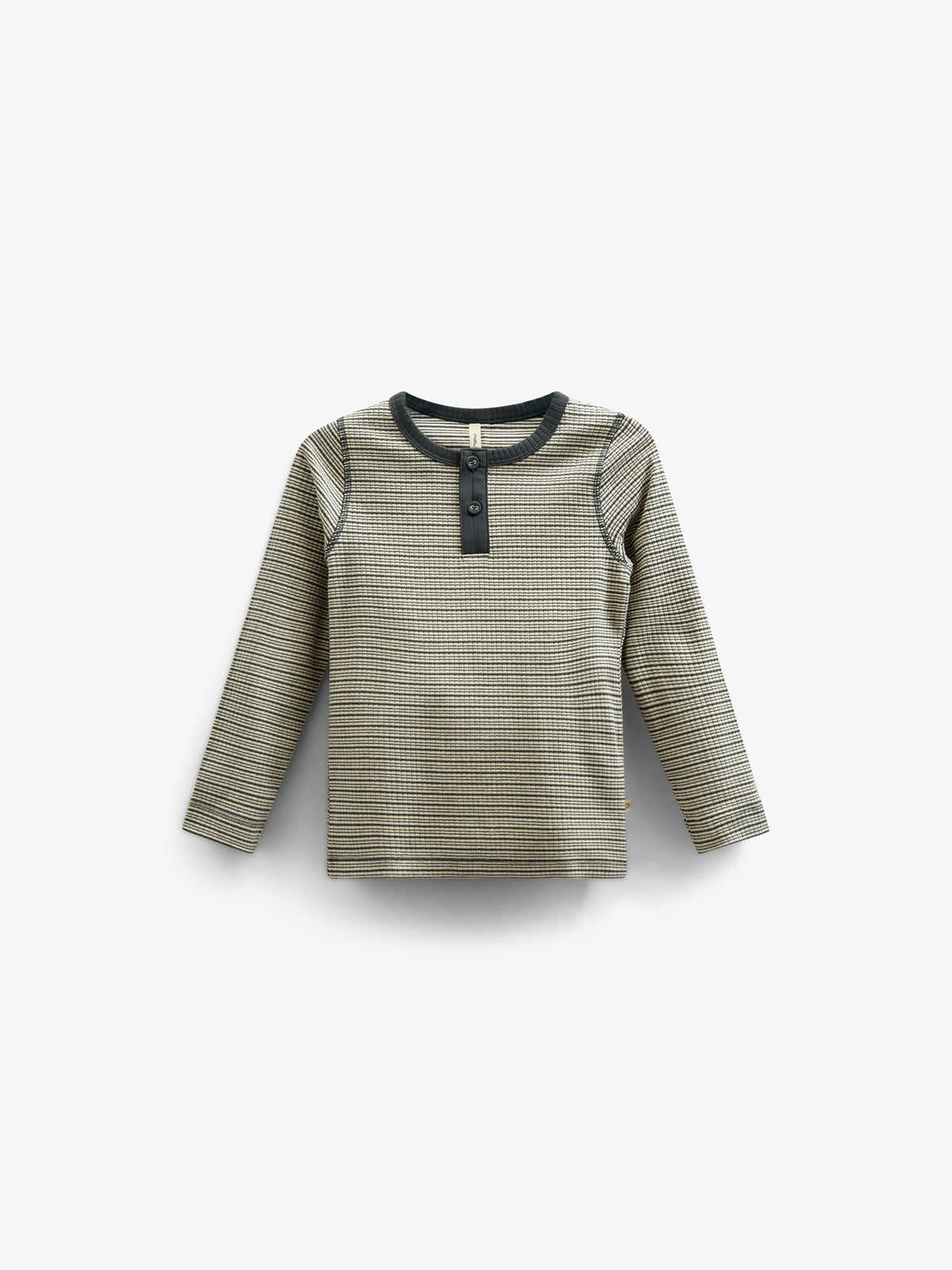 Long Sleeve Cotton Rib T-shirt - Tween - Forest Green Stripe | 100563 Manson