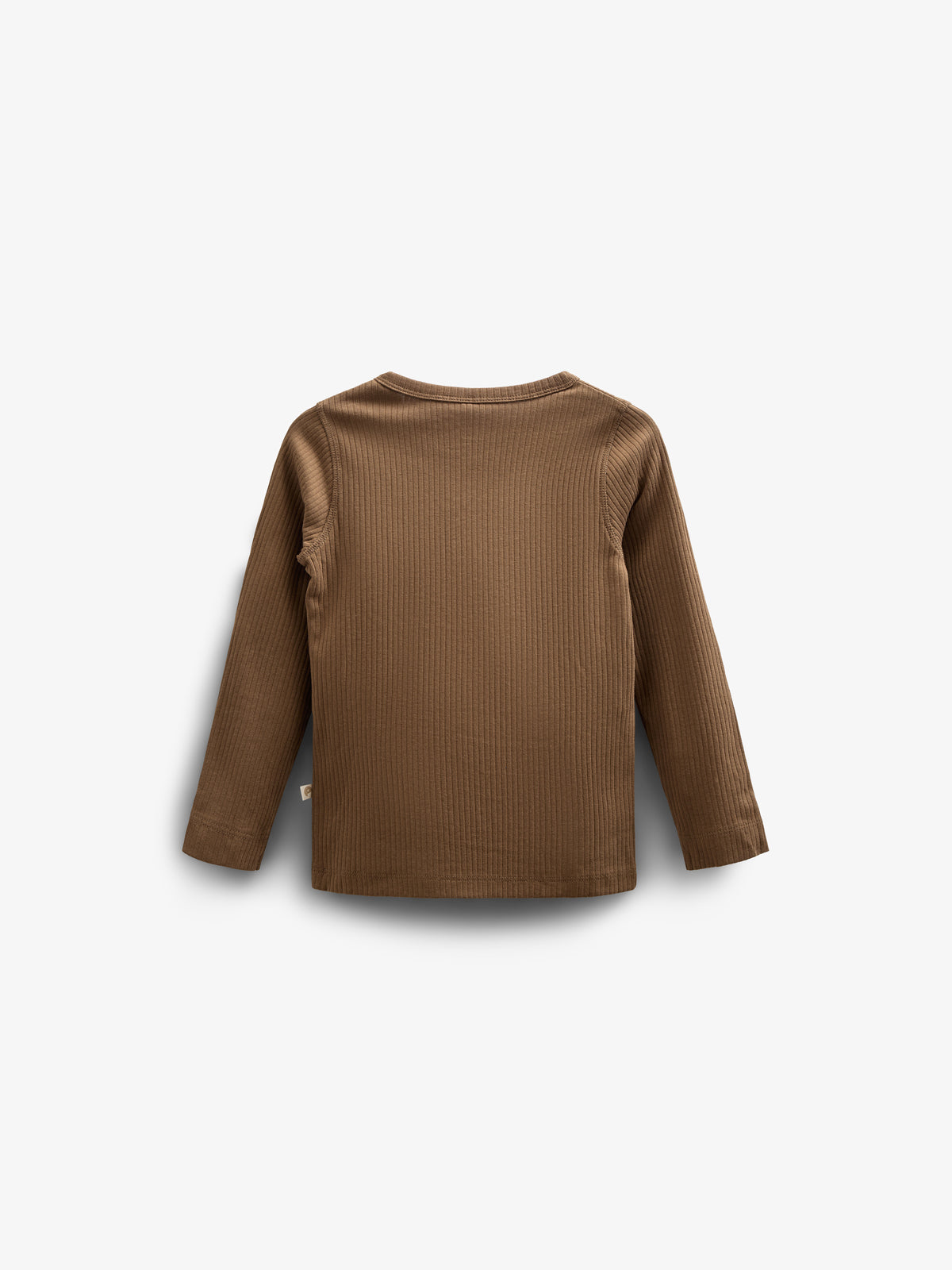 Long Sleeve Cotton Rib T-shirt - Tween - Coffee | 100569 Manson