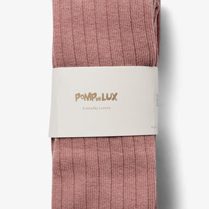 Tights 2-pack - Little - Dusty Rose /Dark Rose