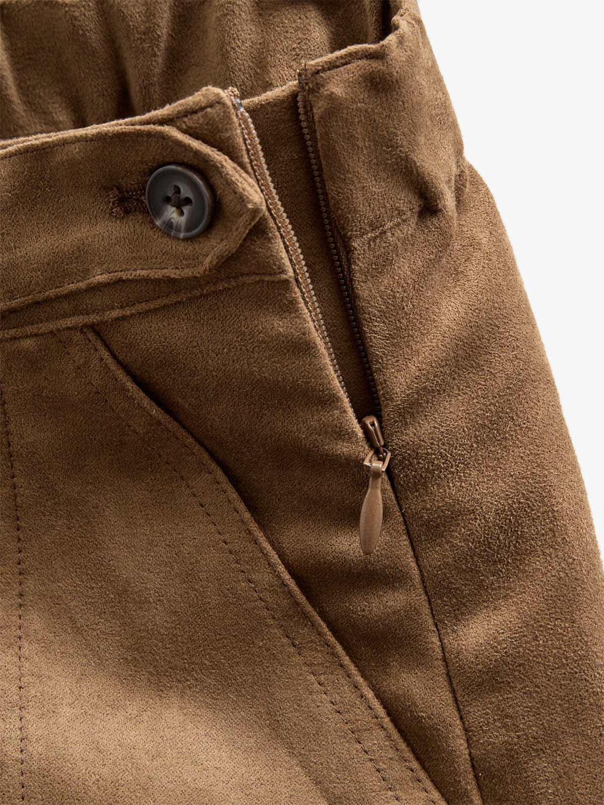 Faux Suede Skirt - Kids - Coffee | 100592 Selene