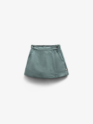 Faux Suede Skirt - Kids - Dusty Dark Green | 100594 Selene