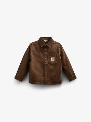 Twill Overshirt - Tween - Chocolate | 100611 Carter