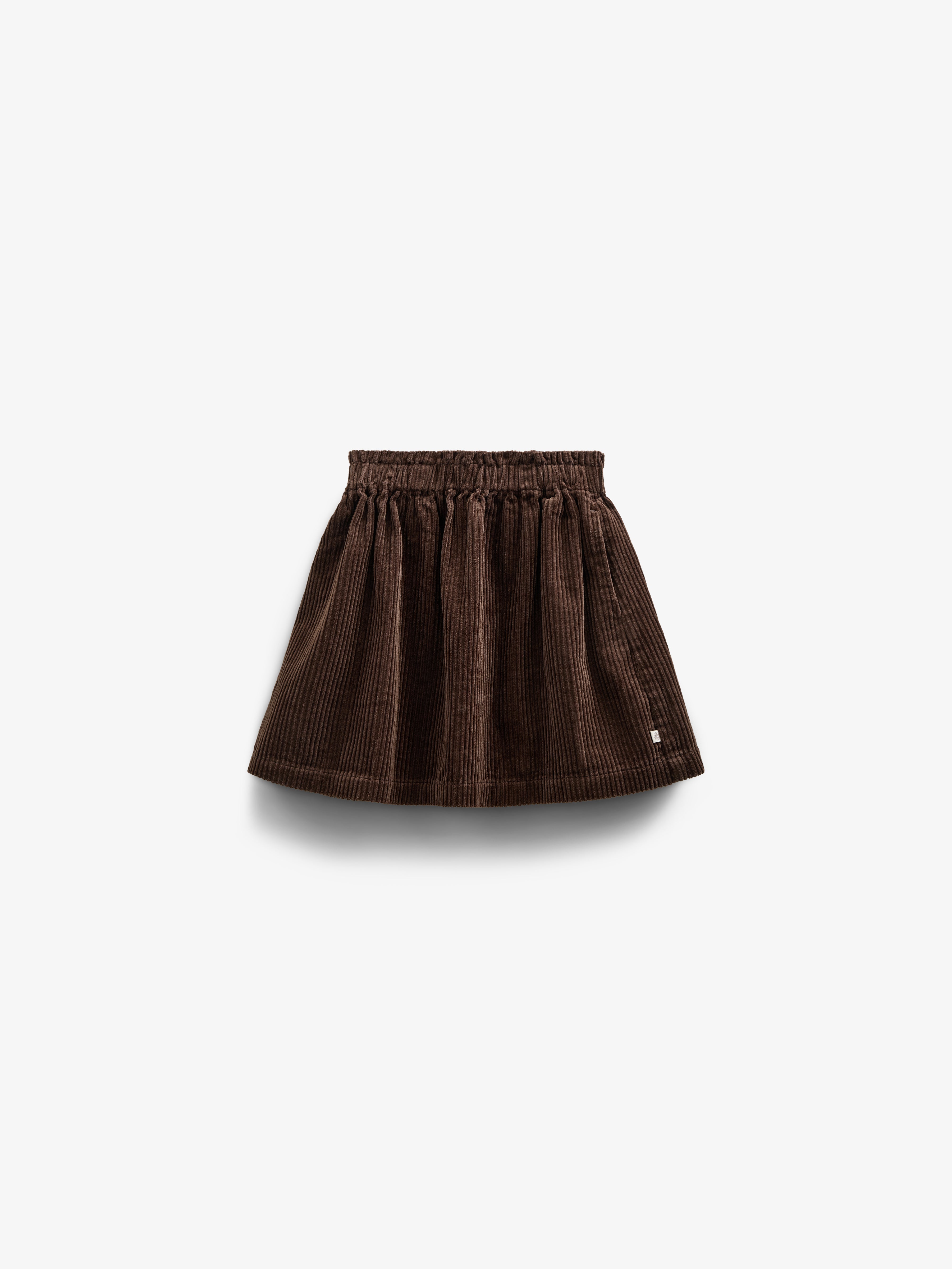 Bold Corduroy Skirt - Kids - Chocolate | 100624 Margot