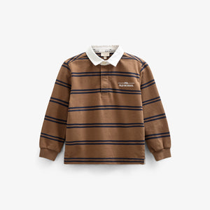 Polo Sweatshirt - Tween - Coffee / Navy | 100645 Grant