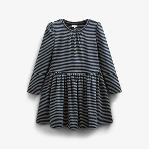 Striped Jersey Dress - Kids - Navy Stripe | 100652 Elise
