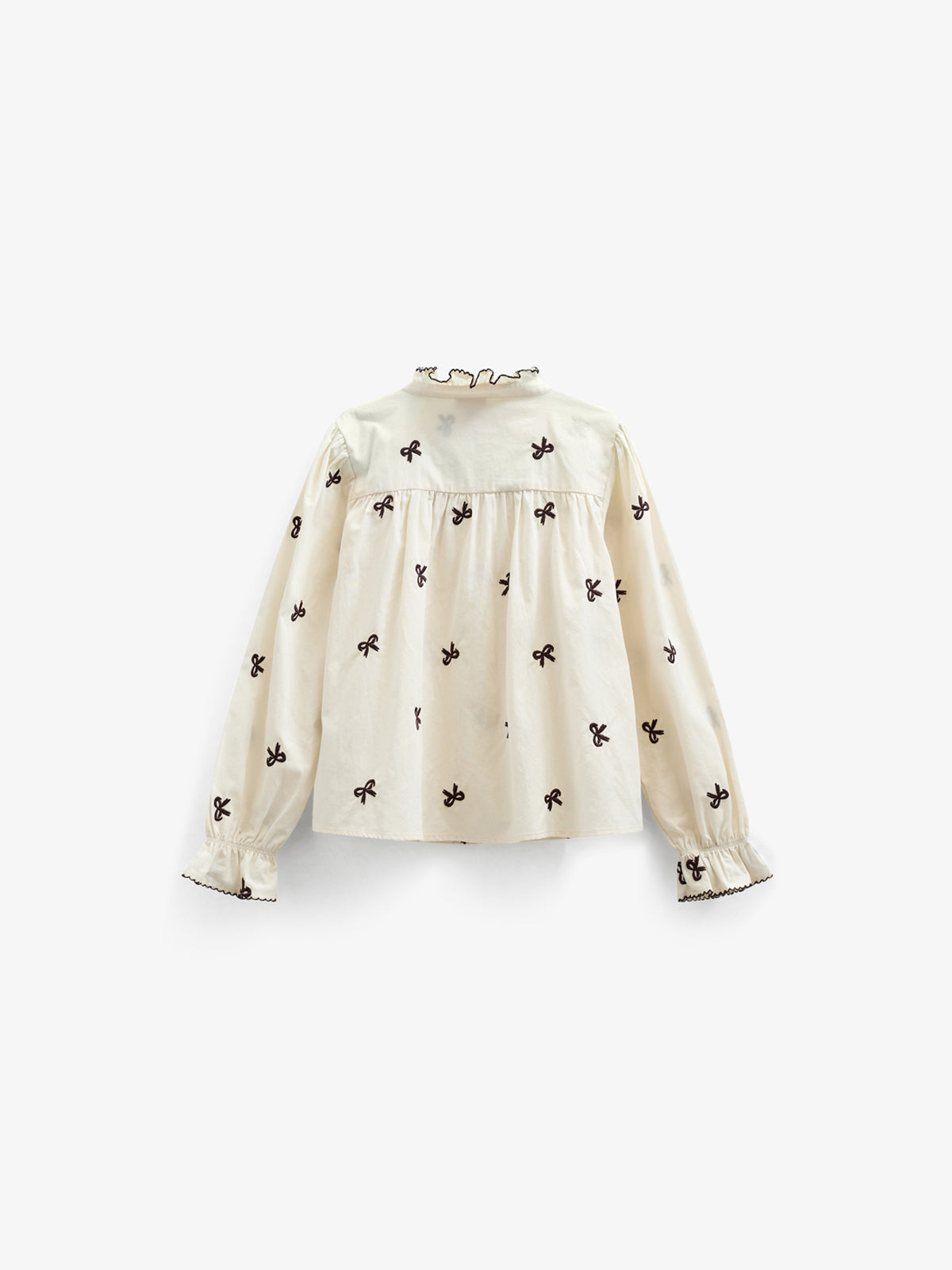 Poplin Blouse with Embroidery - Tween - Off White | 100674 Adison