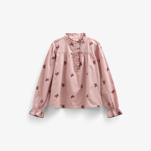 Poplin Blouse with Embroidery - Tween - Rose | 100678 Adison