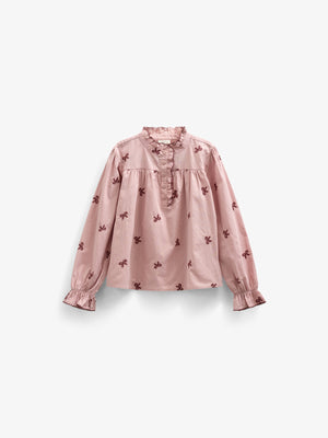Poplin Blouse with Embroidery - Tween - Rose | 100678 Adison