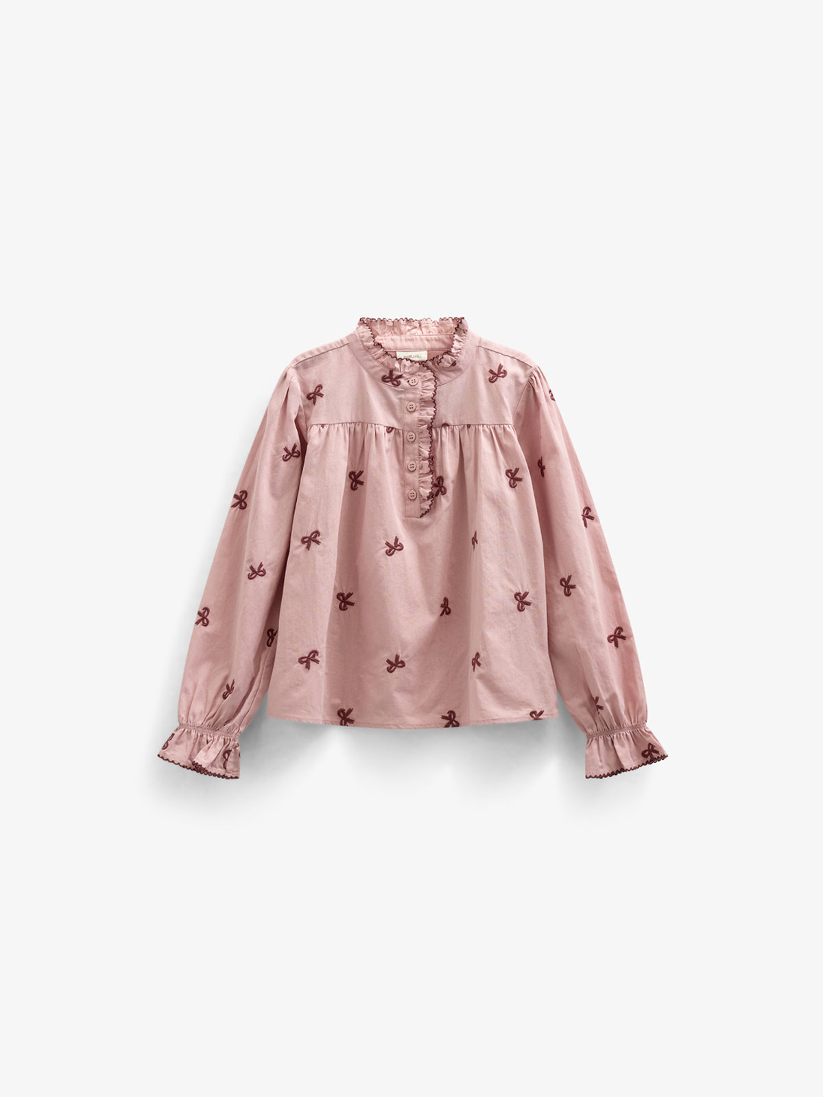 Poplin Blouse with Embroidery - Tween - Rose | 100678 Adison