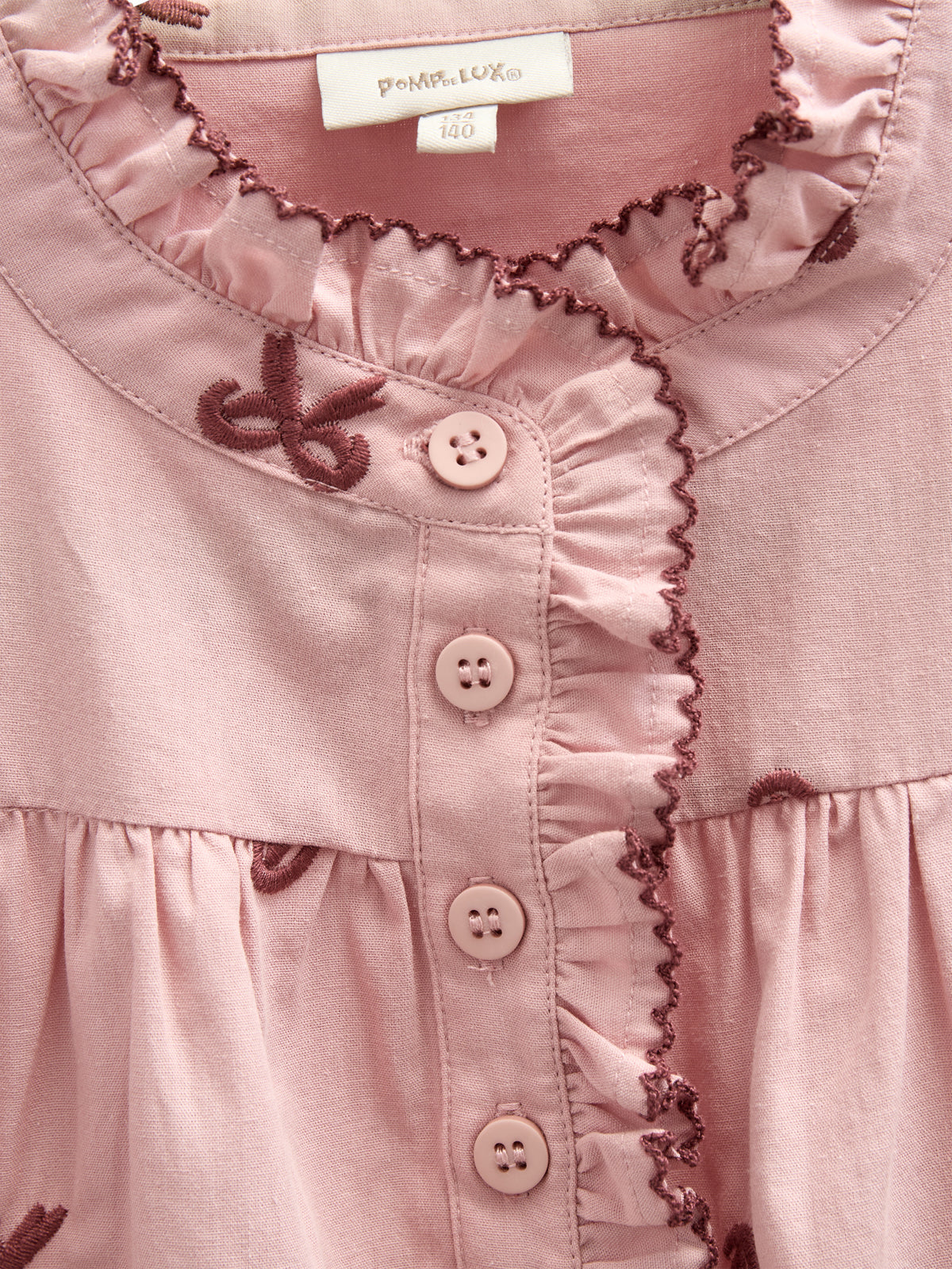 Poplin Blouse with Embroidery - Tween - Rose | 100678 Adison
