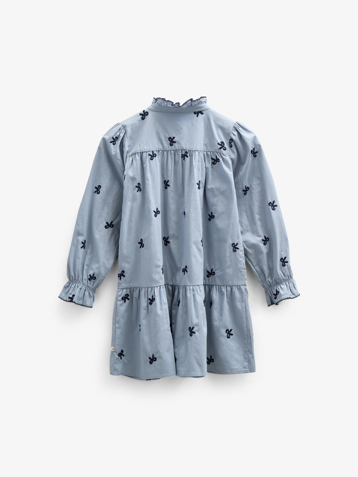 Poplin Dress with Embroidery - Kids - Blue | 100679 Adison