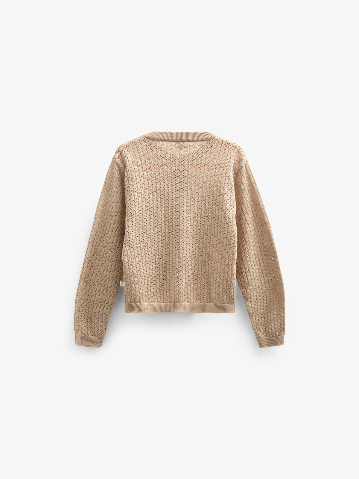 Cotton Pointelle Cardigan - Tween - Caffe Latte | 100684 Esme