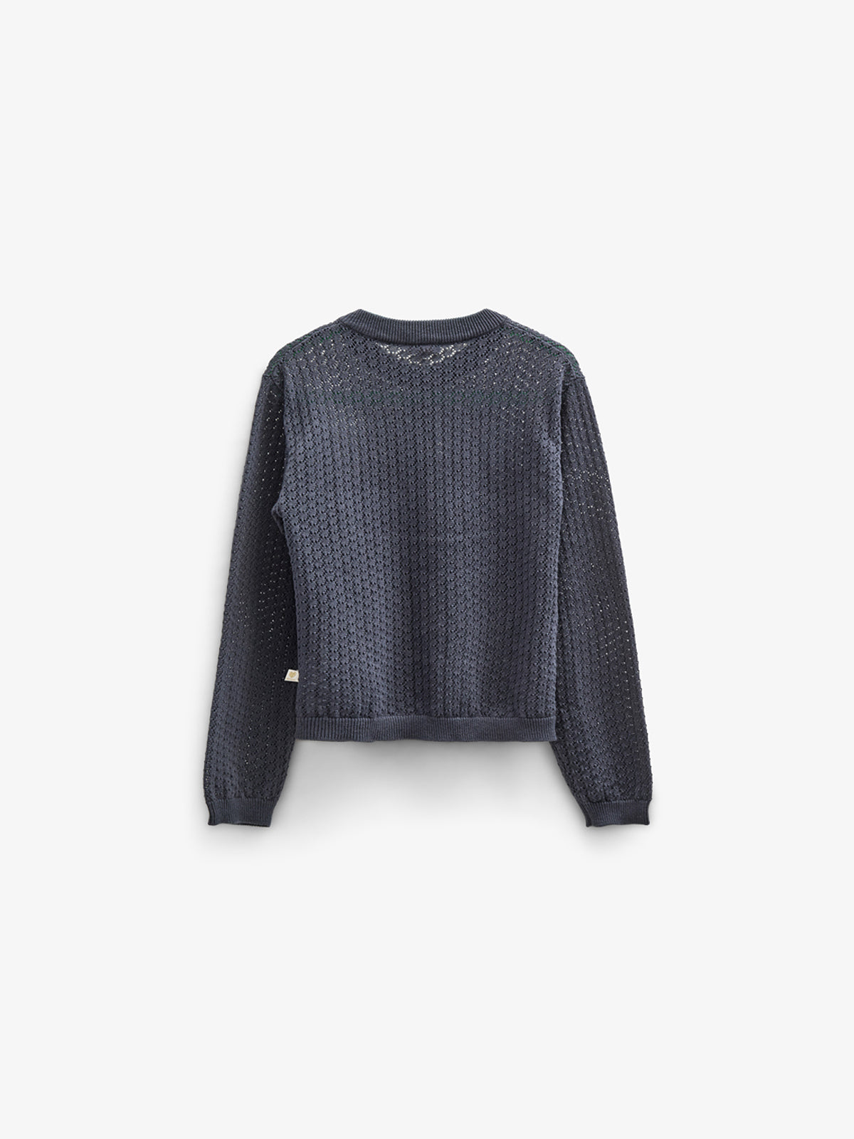Cotton Pointelle Cardigan - Tween - Navy | 100688 Esme