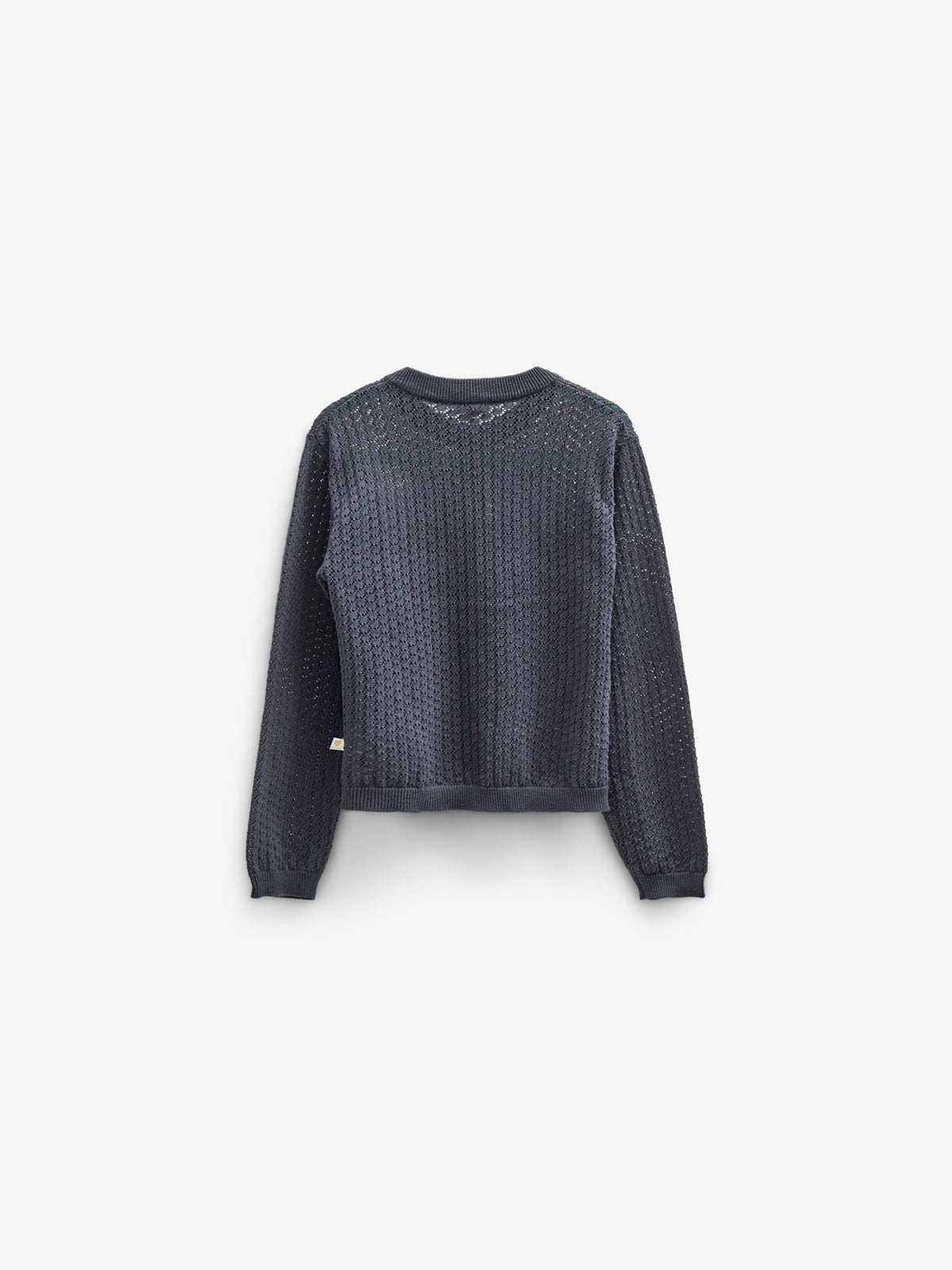 Cotton Pointelle Cardigan - Tween - Navy | 100688 Esme