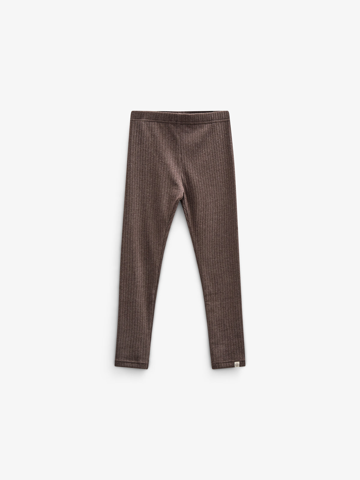 Soft Rib Leggings - Kids - Chocolate Melange | 100697 Alana