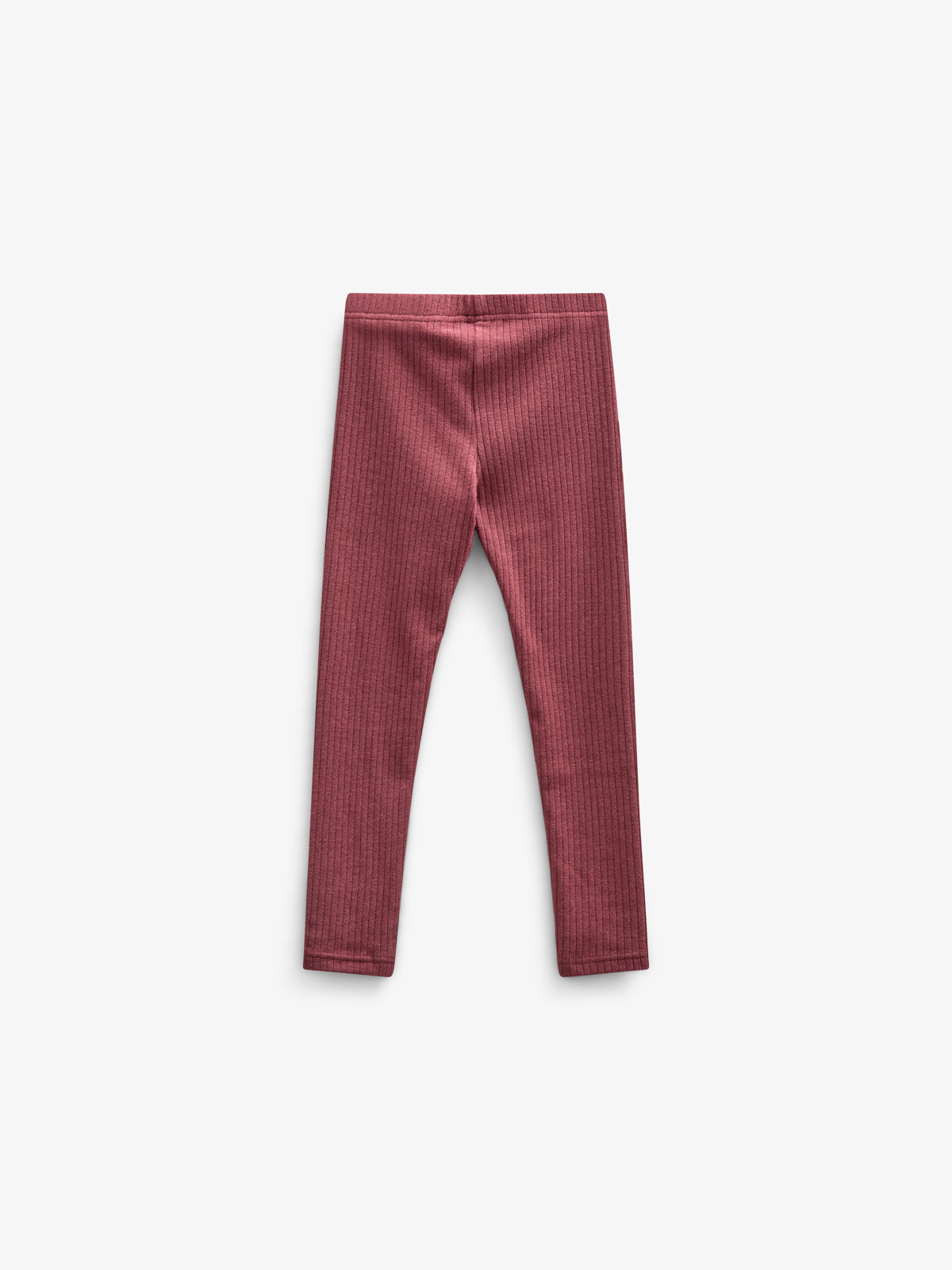 Soft Rib Leggings - Kids - Burgundy Melange | 100698 Alana