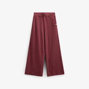 Soft Rib Wide Leg Pants - Tween - Burgundy Melange | 100702 Alana