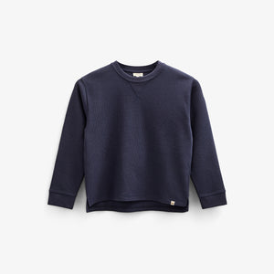 Textured Long Sleeve T-Shirt - Tween - Navy | 100704 Malthe