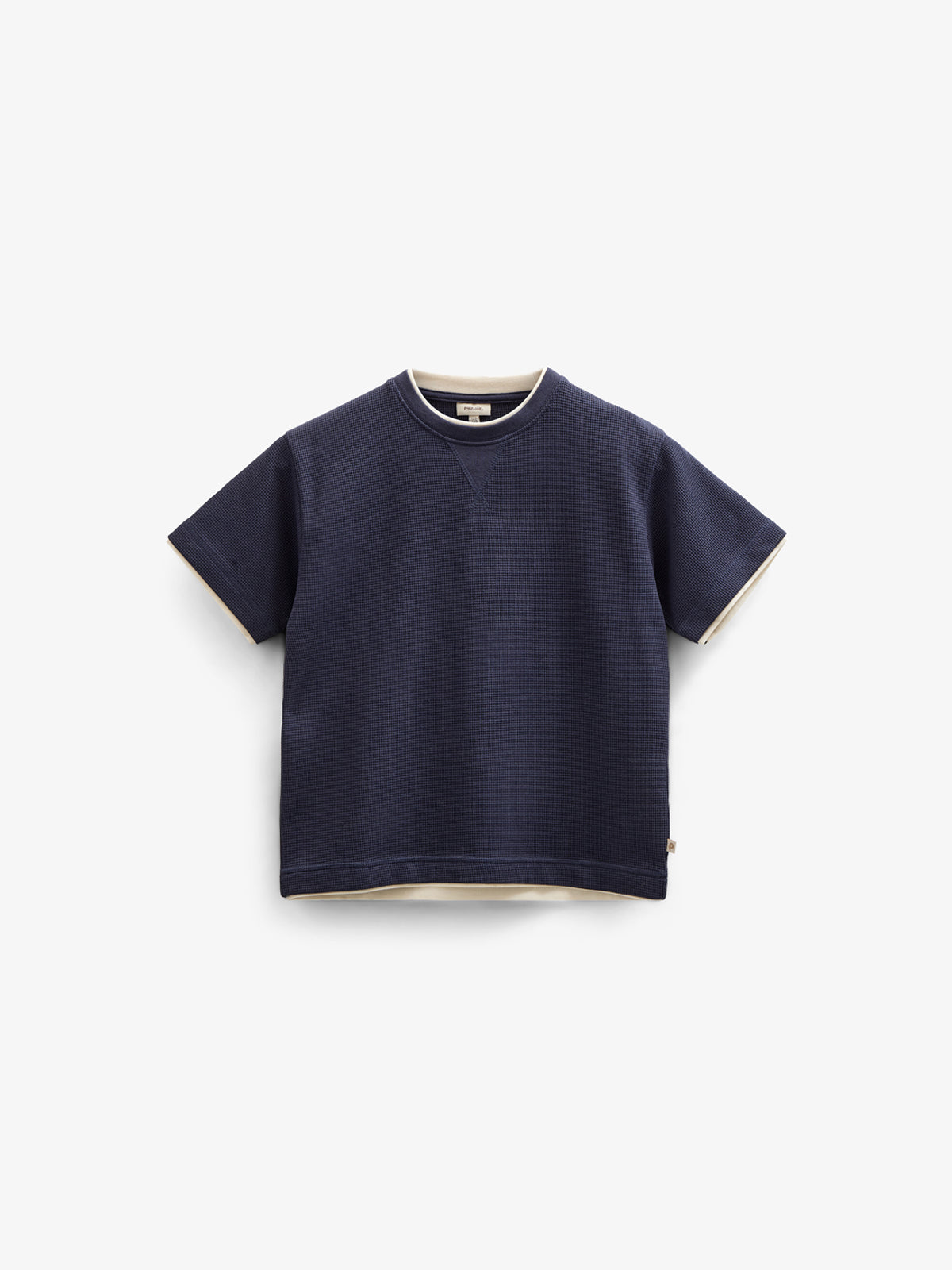 Textured Short Sleeve T-Shirt - Tween - Navy | 100710 Malthe