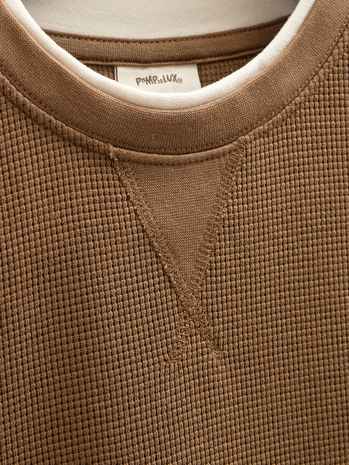Textured Short Sleeve T-Shirt - Tween - Coffee | 100712 Malthe