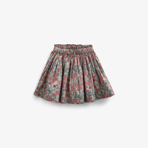 Printed Cotton Poplin Skirt - Tween - Rose / Green | 100718 Amy