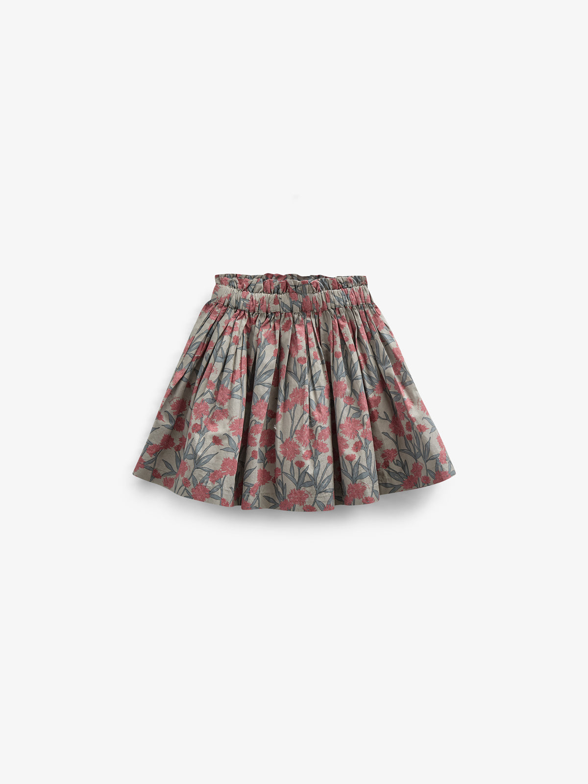 Printed Cotton Poplin Skirt - Tween - Rose / Green | 100718 Amy