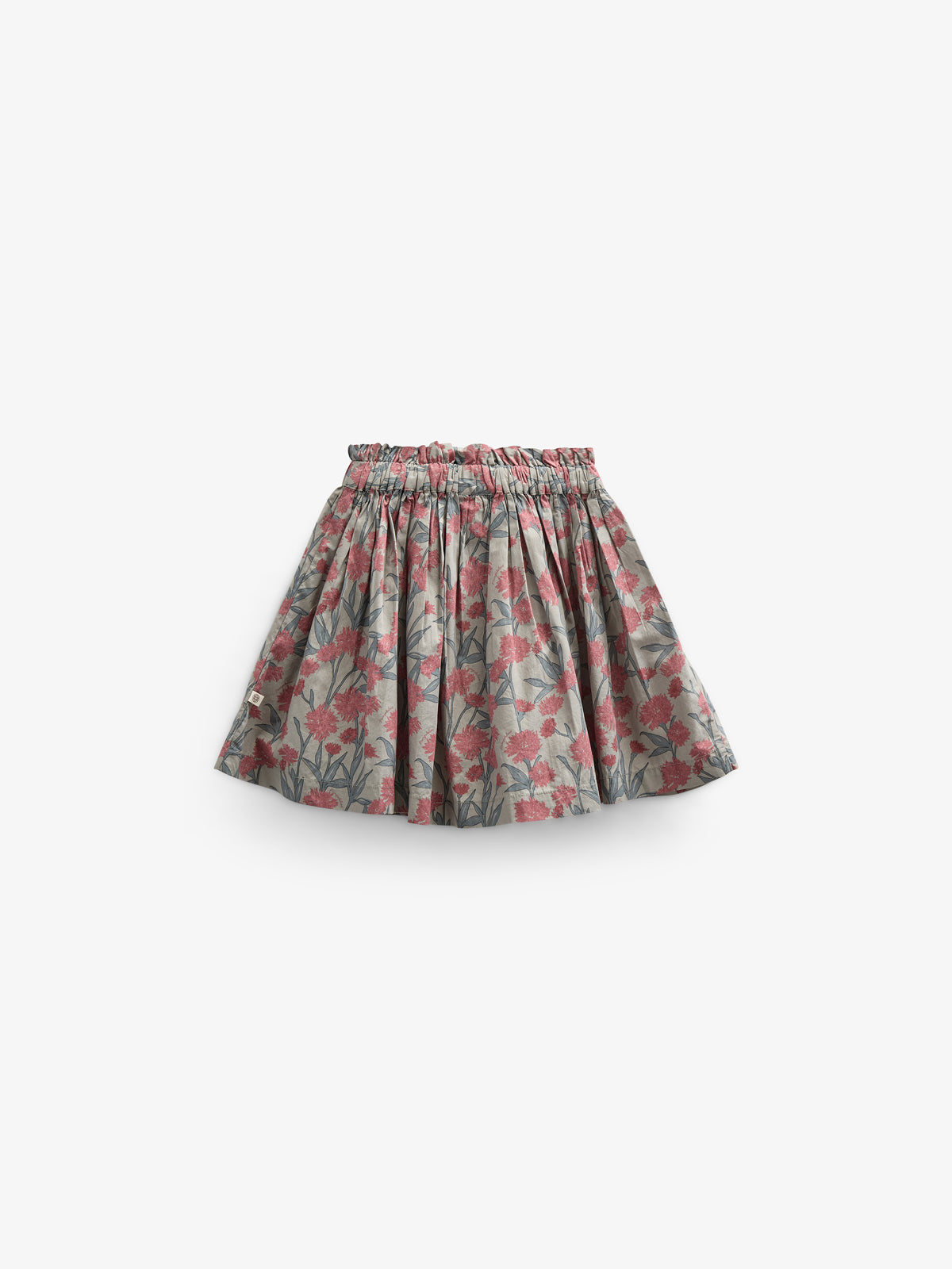 Printed Cotton Poplin Skirt - Tween - Rose / Green | 100718 Amy