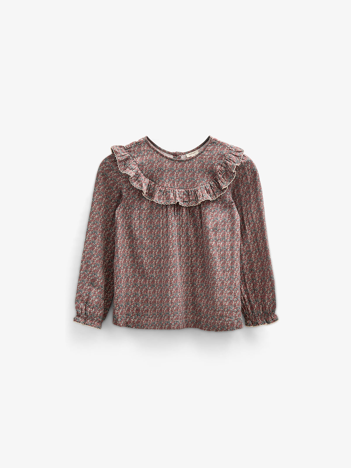 Printed Double Gauze Two-way Blouse - Tween - Rose / Green | 100732 Maggie