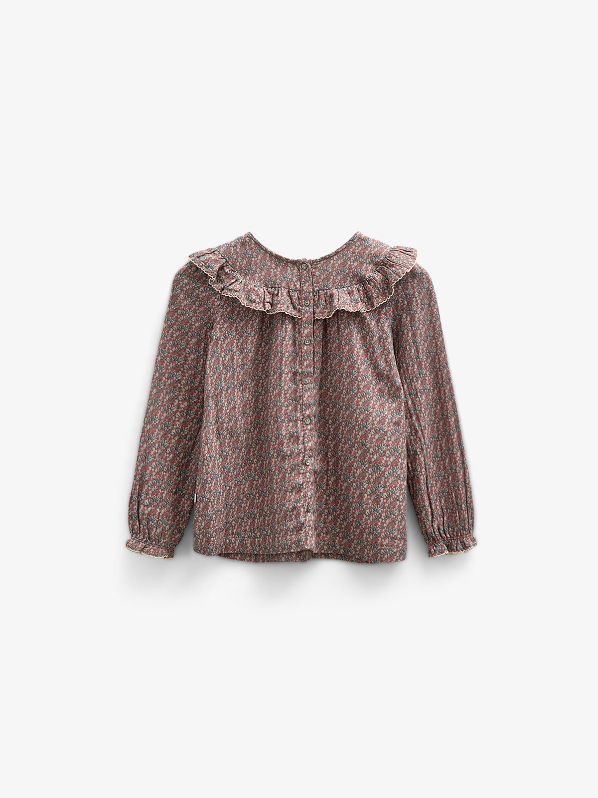 Printed Double Gauze Two-way Blouse - Tween - Rose / Green | 100732 Maggie
