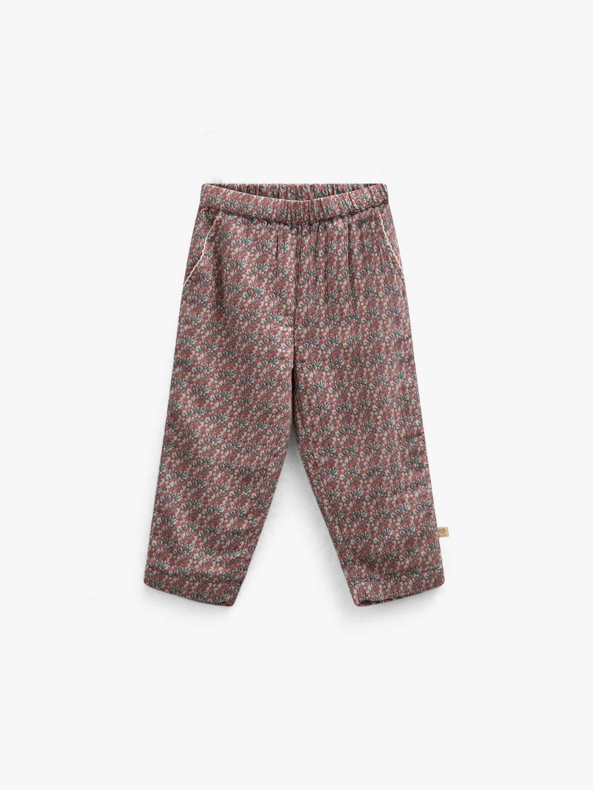 Printed Double Gauze Trousers - Kids - Rose / Green | 100734 Maggie