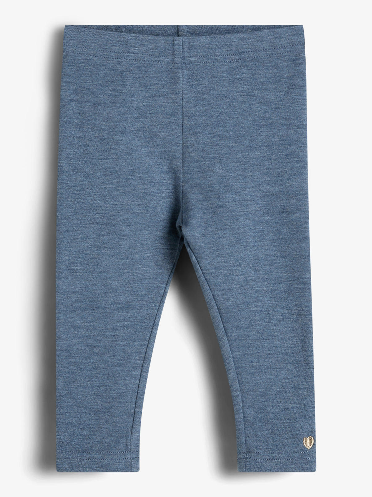 Plush Jersey Leggings - Kids - Blue Melange